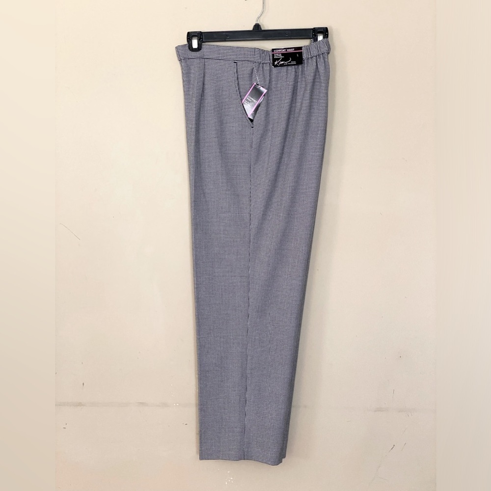 Kim Rogers Woman's Black & White Hounds Print Elastic Waist Pants Size 20W - Picture 10 of 14